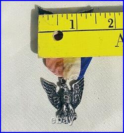 #134 Eagle Scout Presentation Set Sterling Silver with Case Tie Bar Pins Patch BS