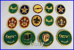 14 Different Vintage Mid to Late 1970's Boy Scout BSA Rank Patches