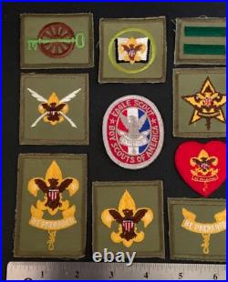 14 VTG BOY SCOUT Rank & Position PATCHES BSA First Second Class Star Life Eagle+