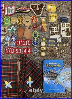 150 Pieces Vtg Boy Scout Mixed Lot Memorabilia Patches Pins Belt Badges Kerchief