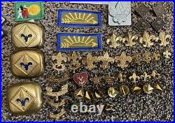 150 Pieces Vtg Boy Scout Mixed Lot Memorabilia Patches Pins Belt Badges Kerchief