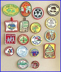 18 Vintage Bsa Boy Scouts Council & Camporee Patches Grouping