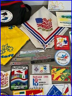 18th World Scout Jamboree 1995 LARGE lot of patches, neckerchiefs and more
