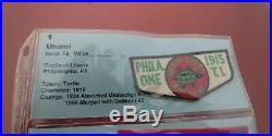 1915 T. I. Phila. One Unami Lodge WWW Boy Scout, Sanhican WWW and SAKUWIT PATCHES