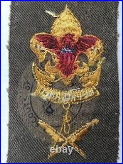 1916 1925 First Class Scribe gold combination full logo BSA Rank Patch