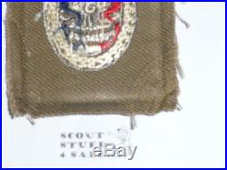1920's Boy Scout Eagle Scout Type 1 Rank Patch with Rare Seal on Back