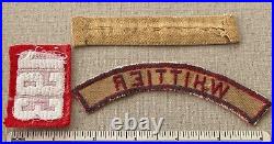 1920s-30s WHITTIER TROOP 193 Boy Scouts of America PATCHES Felt # TRS Tan & Red