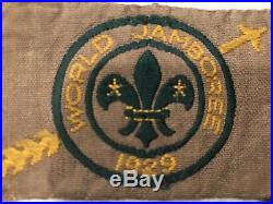 1929 World Jamboree Participant Patch Badge Crest. Rare Find In This Condition