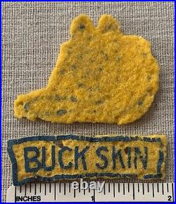 1930s CAMP THEODORE ROOSEVELT Boy Scout Felt PATCH & BUCKSKIN Segment DC Council