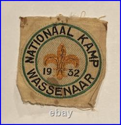 1932 Nationaal Kamp Wassenaar Patch Boy Scout BSA The Netherlands Vintage