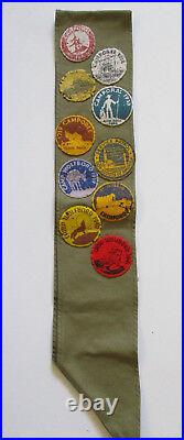 1937 1941 BSA California Camp Wolfboro Service Patrol Felt Patch Sash Patches