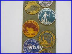 1937 1941 BSA California Camp Wolfboro Service Patrol Felt Patch Sash Patches