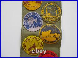 1937 1941 BSA California Camp Wolfboro Service Patrol Felt Patch Sash Patches