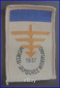 1937 Jamboree Nederland Camp Patch, Badge Blue Bar, II. Type R