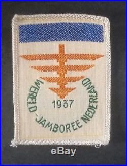 1937 Jamboree Nederland Camp Patch, Badge Full Blue Bar I. Variety