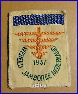 1937 Jamboree Patch, Boy scout patch, dark blue bar Camp V, RARE