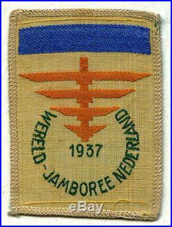 1937 Jamboree Patch, Boy scout patch, dark blue bar Camp V, RARE