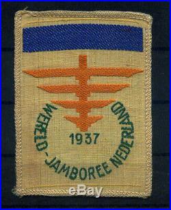 1937 Jamboree Patch, Boy scout patch, full blue bar, R