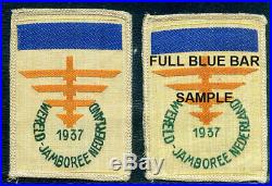 1937 Jamboree RAREST patch, just a few pcs are known! Full blue bar
