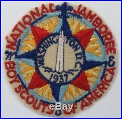1937 National Jamboree Boy Scouts Of America Washington DC Patch WHT Bdr. C-170