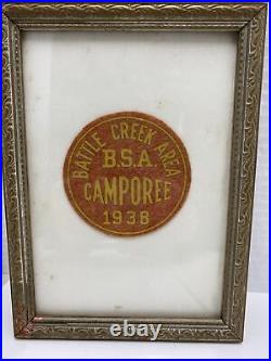 1938 Boy Scout Of America Patch Camporee Battle Creek Michigan Rare Boy Scout