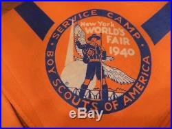 1939 &1940 NY World's Fair (2) Neckerchiefs, Back Patch, VISITOR & SAFETY PINS