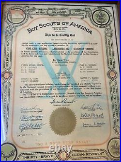1940's 1950s Boy Scouts 26 Merit Badge Lot Large Photo Album Felt Patches Eagle