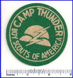 1940's CAMP THUNDER FELT CAMP PATCH MINT BSA