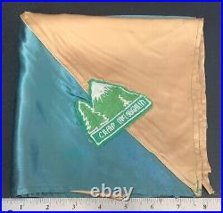 1940s CAMP McLOUGHLIN Boy Scout Felt PATCH ON NECKERCHIEF Crater Lake Council