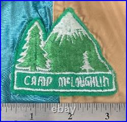 1940s CAMP McLOUGHLIN Boy Scout Felt PATCH ON NECKERCHIEF Crater Lake Council