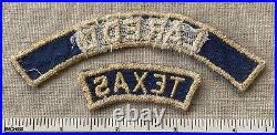 1940s LAREDO TEXAS Boy Cub Scout Blue & Gold Community State Strip PATCHES BGS