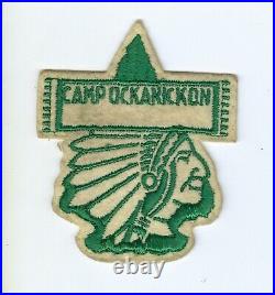 1940s Vintage Boy Scout Camp Ockanickon FELT Patch Bucks County Council #2