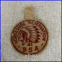 1941 BSA Boy Scout Horseshoe Reservation Felt Badge Patch