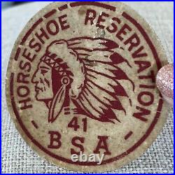 1941 BSA Boy Scout Horseshoe Reservation Felt Badge Patch