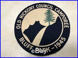 1945 Old Hickory Council Felt Camporee Patch Bluff Park