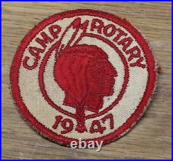 1947 Camp Rotary Patch Boy Scouts 3 BSA