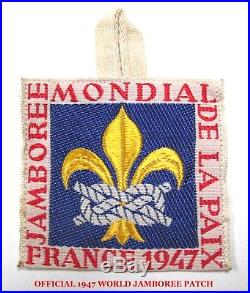 1947 WORLD JAMBOREE OFFICIAL Patch Badge EXCELLENT Staff France Boy Scout 6th WJ