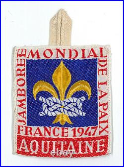 1947 World Scout Jamboree AQUITAINE SUBCAMP OFFICIAL PARTICIPANTS PATCH RARE