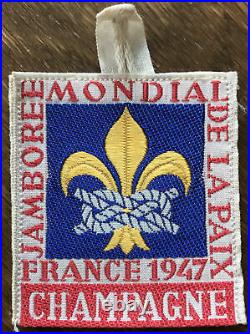 1947 World Scout Jamboree Delegate Patch Champagne Sub-camp, Perfect Condition