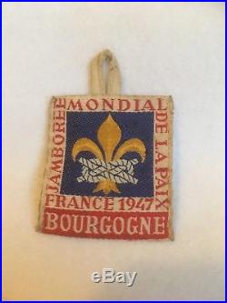 1947 world scout jamboree badge patch BOURGOGNE jamboree de la paix