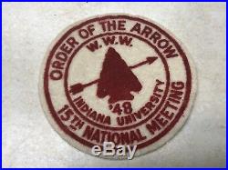 1948 National Order of the Arrow Conference NOAC Felt Patch Real