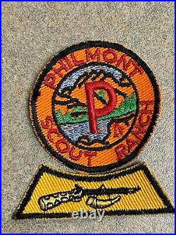 1950s Philmont Patch With Rare Mountainman Award Segment Patch HT128