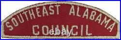 1950s Southeast Alabama Council RWS 2-line RARE Patch WHT Bdr (QR2237)