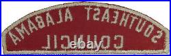 1950s Southeast Alabama Council RWS 2-line RARE Patch WHT Bdr (QR2237)