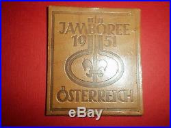 1951 Boy Scouts World Jamboree Osterreich Leather Patch