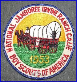 1953 National Boy Scout Jamboree Jacket Patch Black Backstitching Jambo Jam NJ
