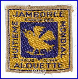 1955 World Scout Jamboree OFFICIAL ALOUETTE SUBCAMP PARTICIPANTS PATCH RARE