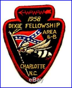 1958 DIXIE FELLOWSHIP AREA 6-B CHARLOTTE N. C. WWW BSA Scout Patch