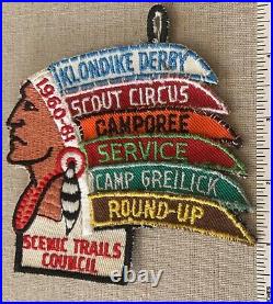 1960-61 SCENIC TRAILS COUNCIL Boy Scout Indian Chief PATCH Camp Greilick Segment