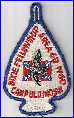 1960 Area 6B 6-B Dixie Fellowship Patch Camp Old Indian Atta Kula Kula Lodge 185